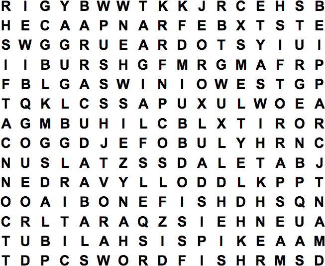 word search puzzle