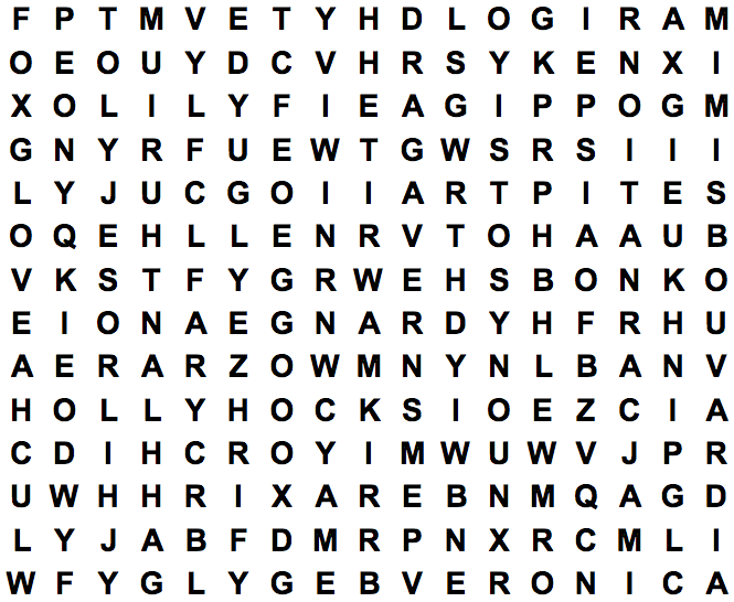 word search puzzle