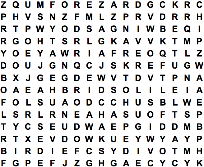 word search puzzle