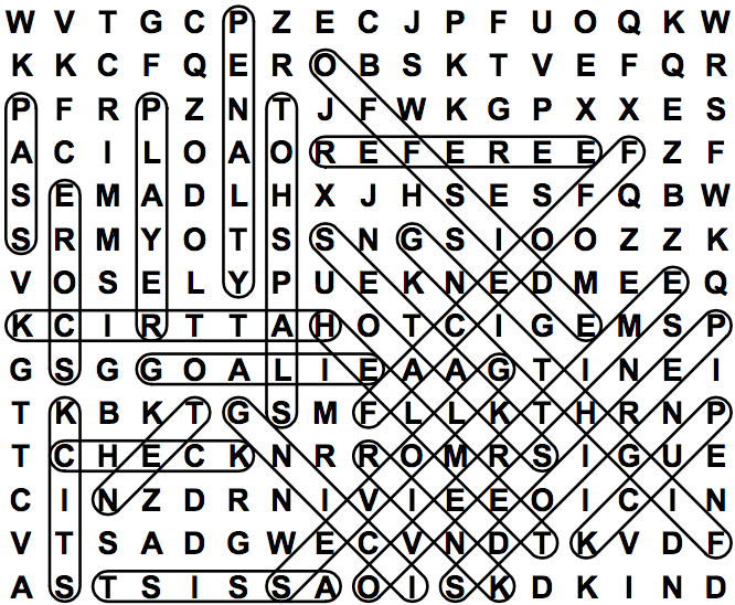 word search puzzle solution