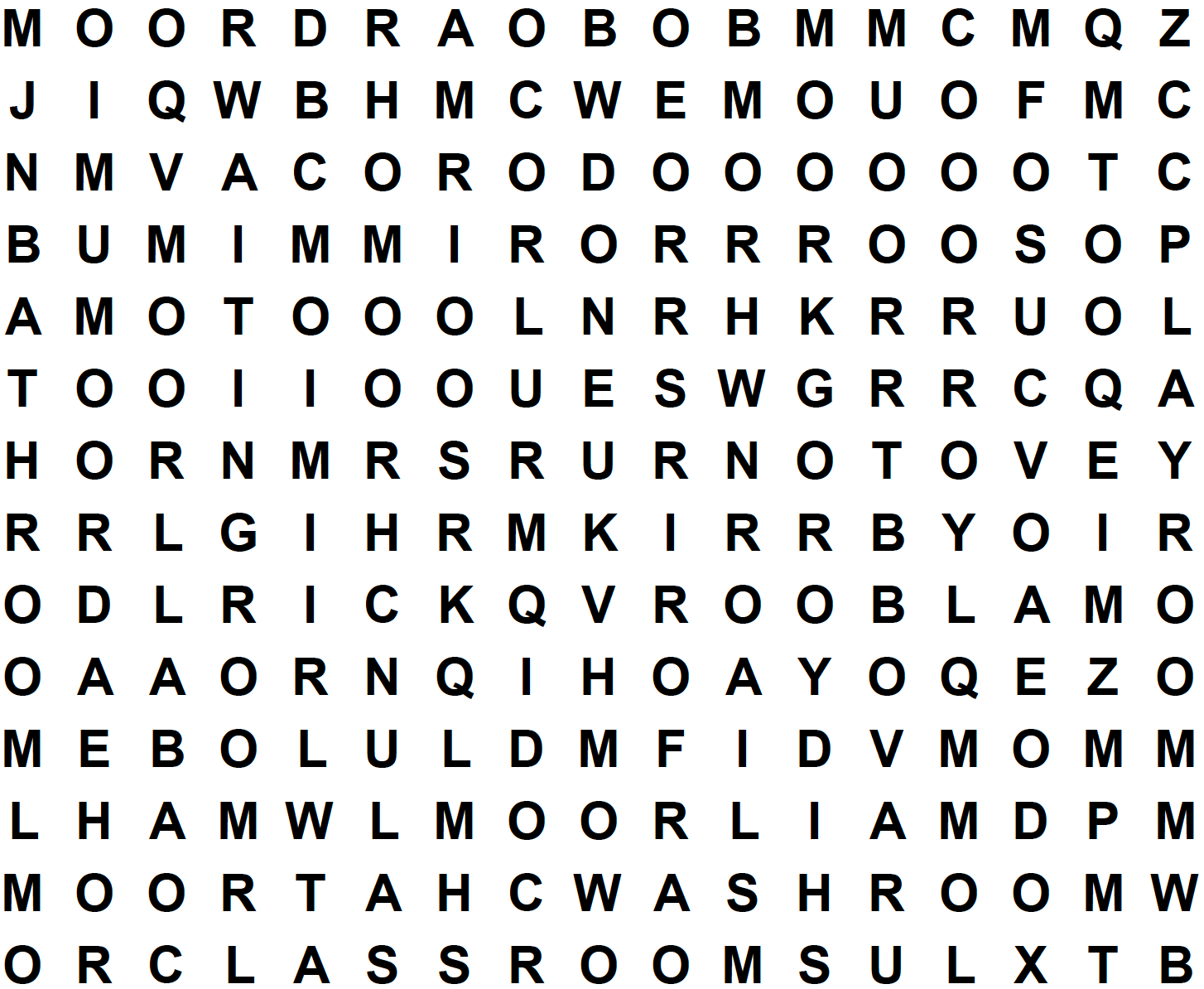 word search puzzle