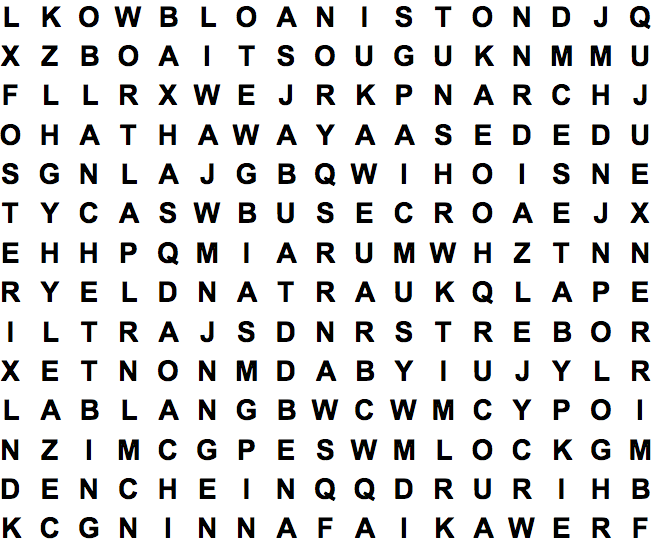 word search puzzle