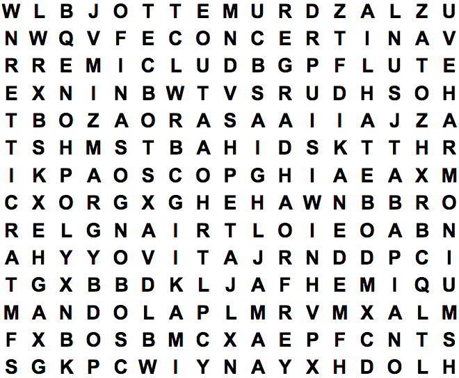 word search puzzle