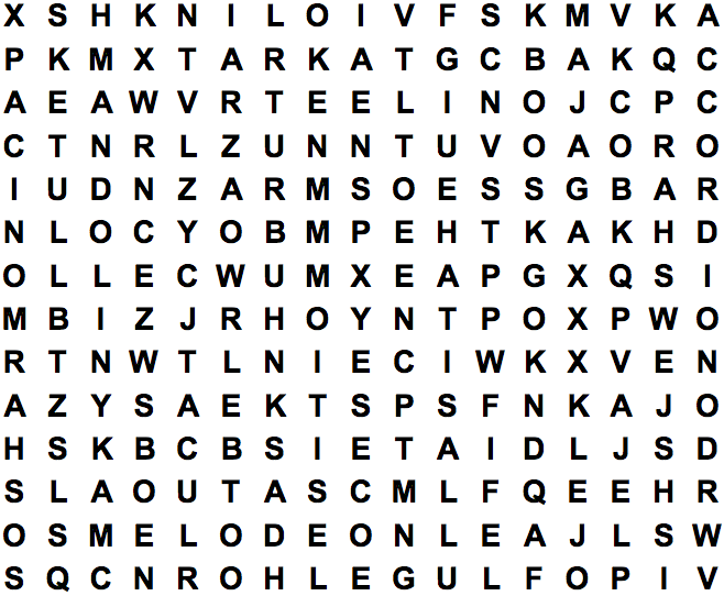 word search puzzle