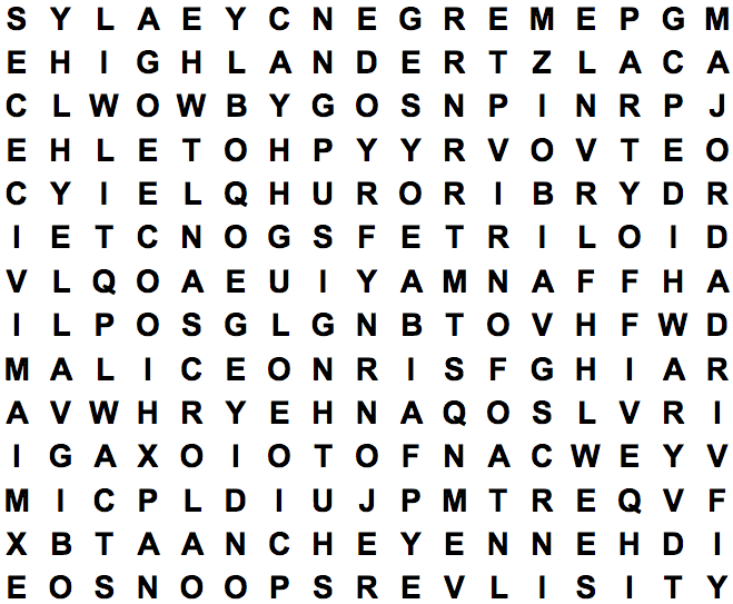 word search puzzle