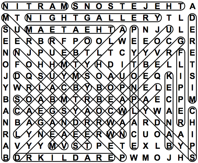 word search puzzle solution