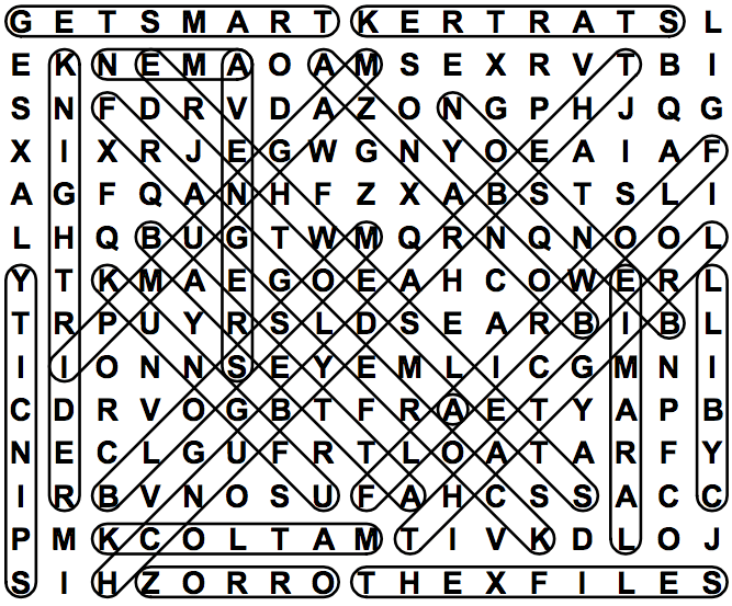 word search puzzle solution