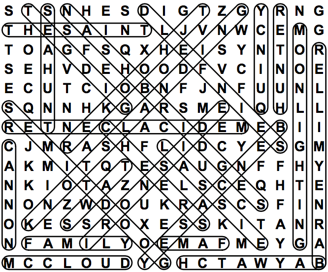 word search puzzle solution