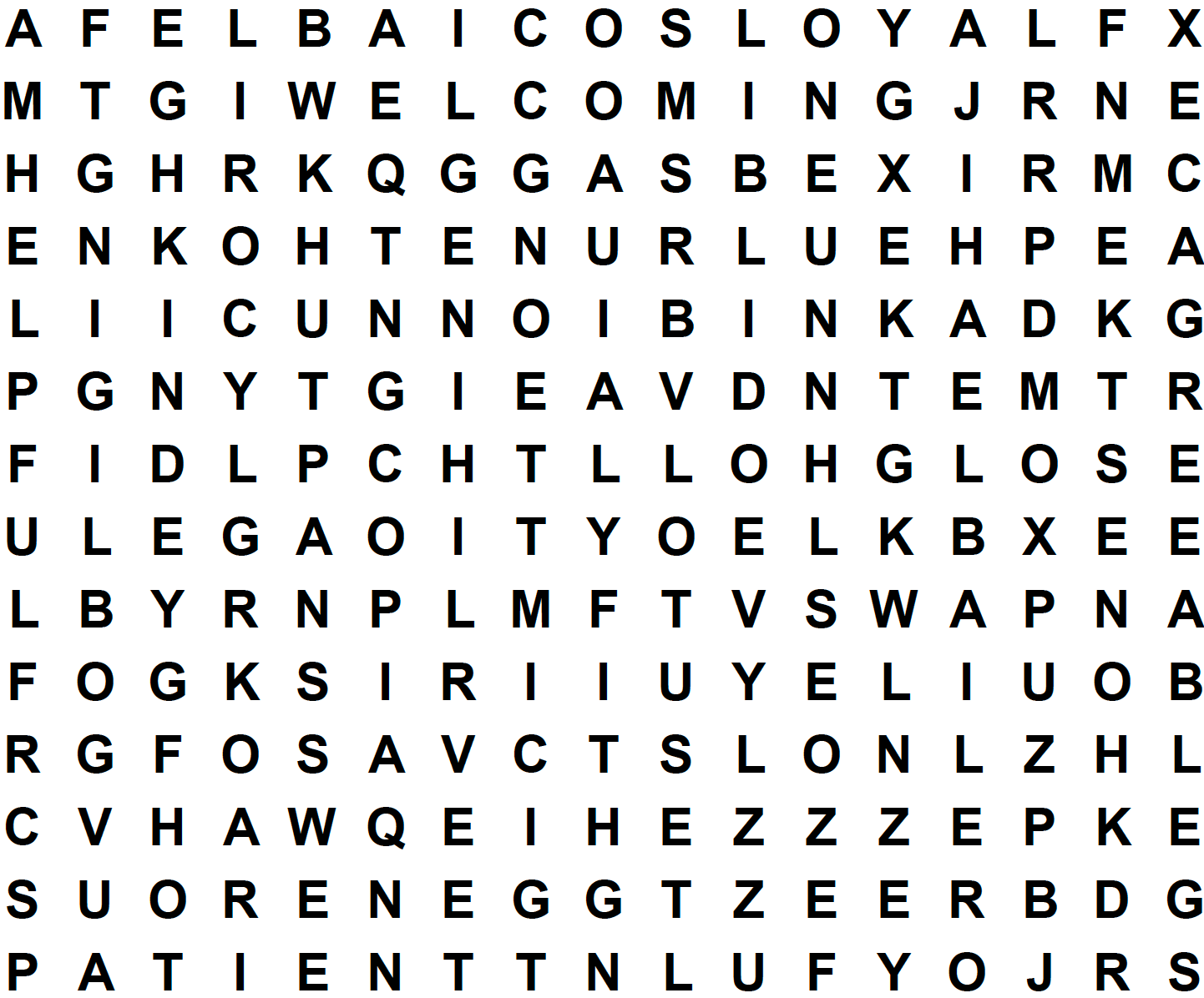 word search puzzle