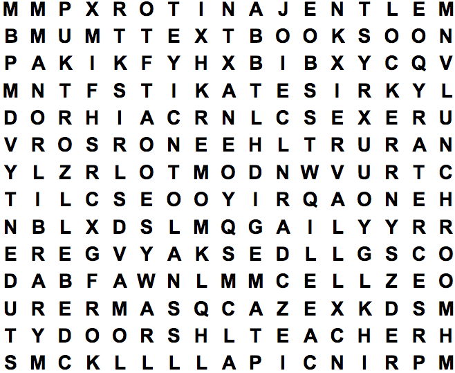 word search puzzle