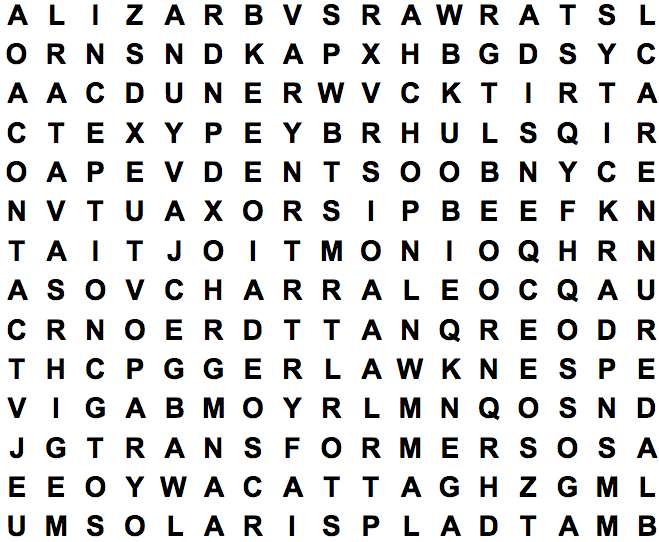 word search puzzle