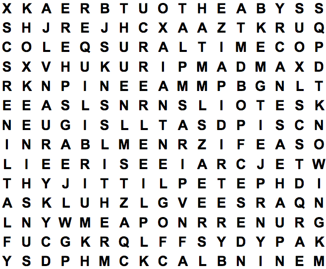 word search puzzle