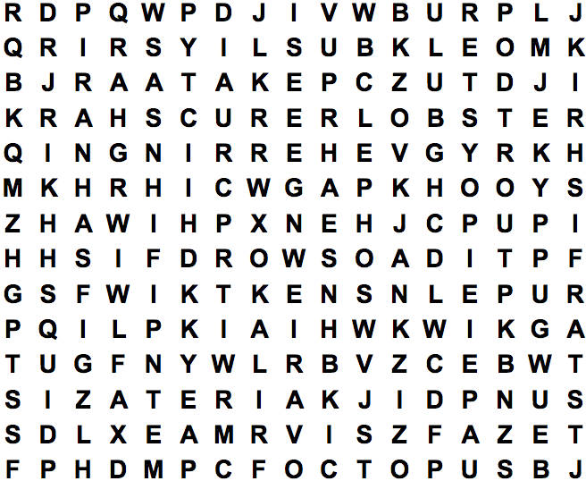 word search puzzle