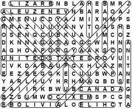 word search puzzle solution