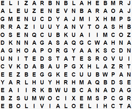 word search puzzle