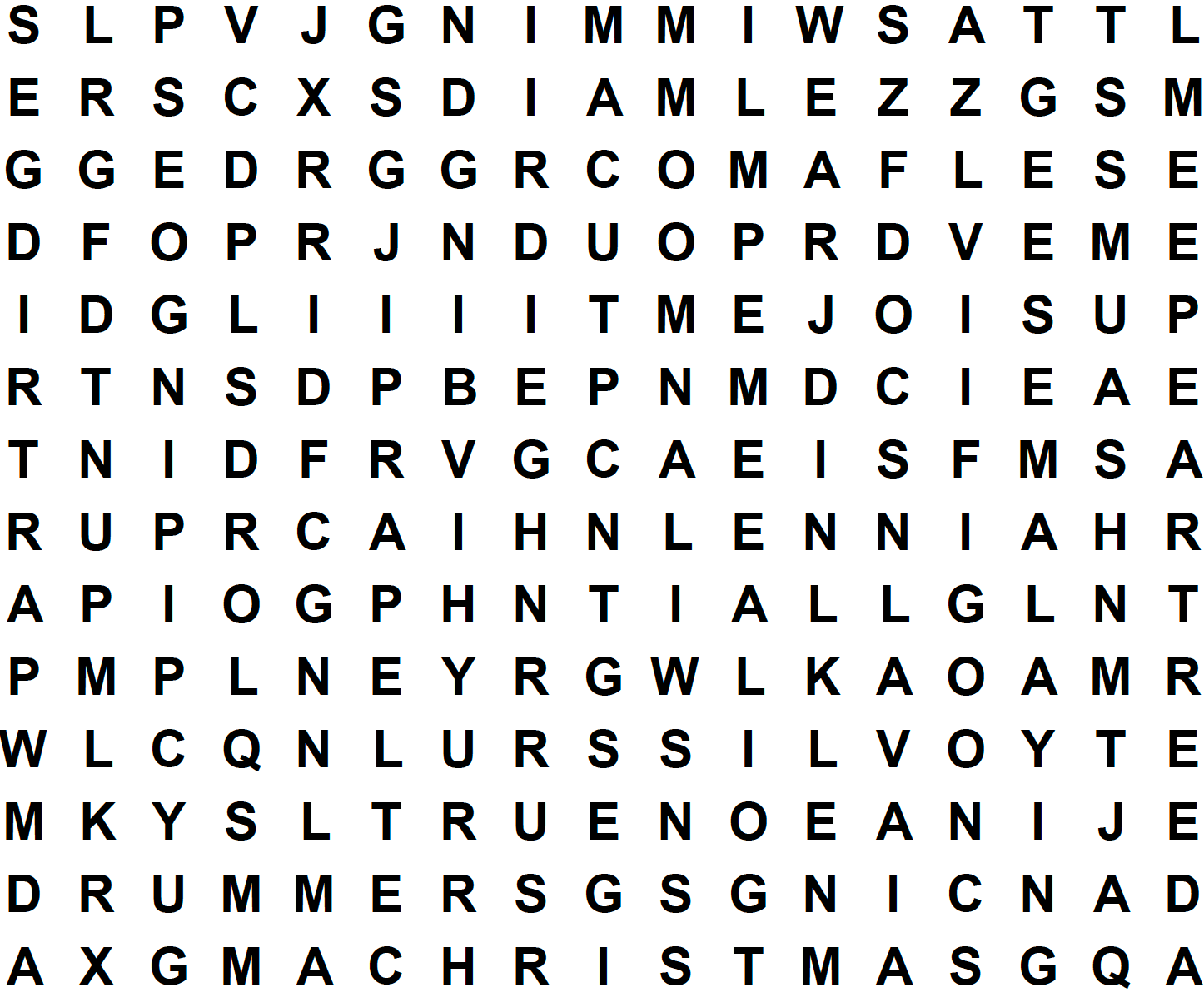 word search puzzle