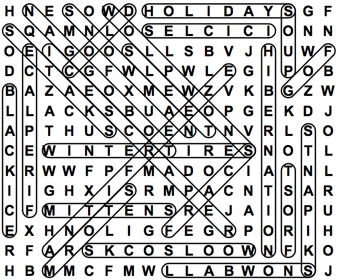 word search puzzle solution