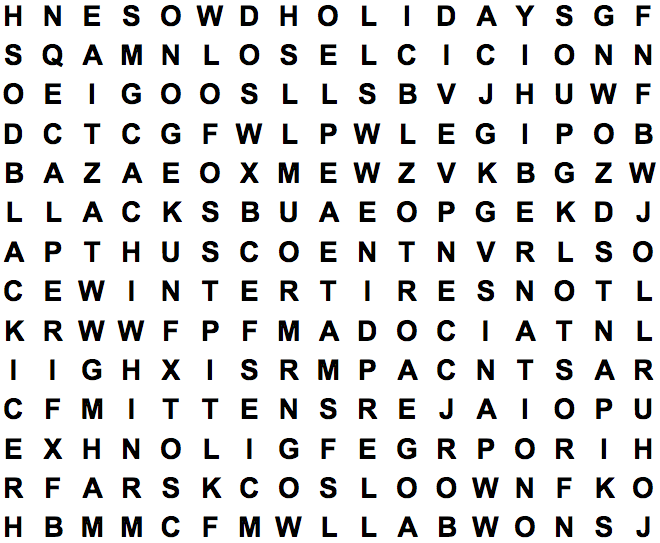 word search puzzle