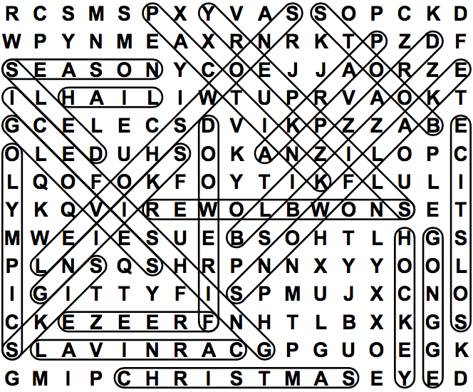 word search puzzle solution