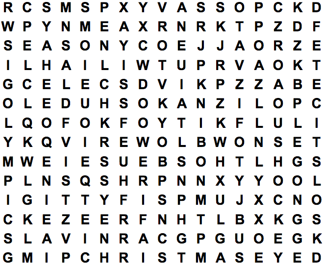 word search puzzle