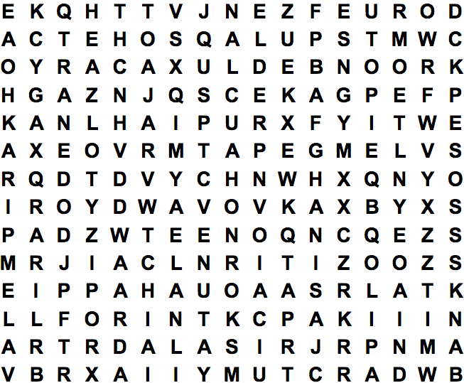 word search puzzle