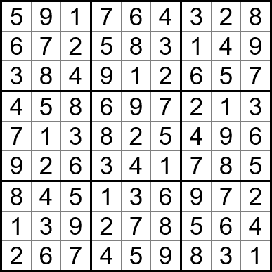 Free Printable Easy Sudoku with the Answer #1181