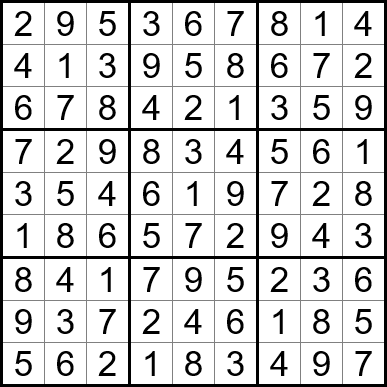 Free Printable Easy Sudoku with the Answer #2393