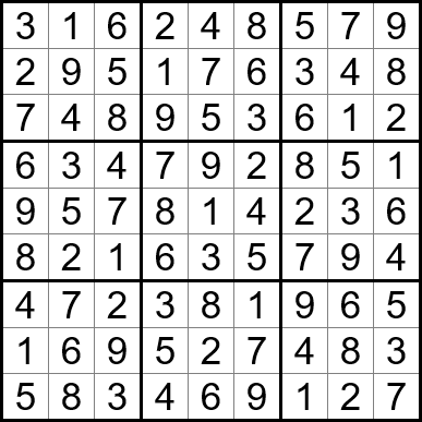 Free Printable Easy Sudoku with the Answer #2393