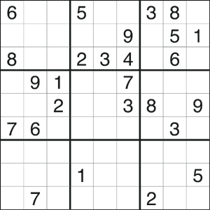 Sudoku 9 x 9 Fácil Com Resposta Para Imprimir. Jogo Nº 413.