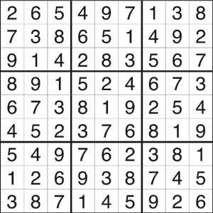 Free Printable Easy Sudoku with the Answer #2393