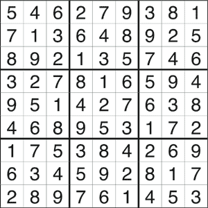 Free Printable Hard Sudoku with the Answer #14739