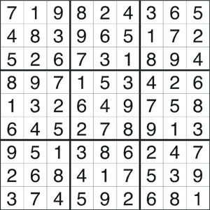 Free Printable Medium Sudoku with the Answer #6538