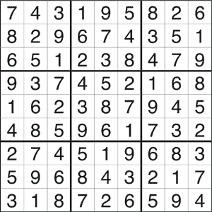 Sudoku gratuito online. imprimir Sudoku #768.