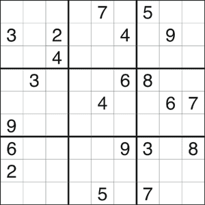 Sudoku gratuito online. imprimir Sudoku #956.