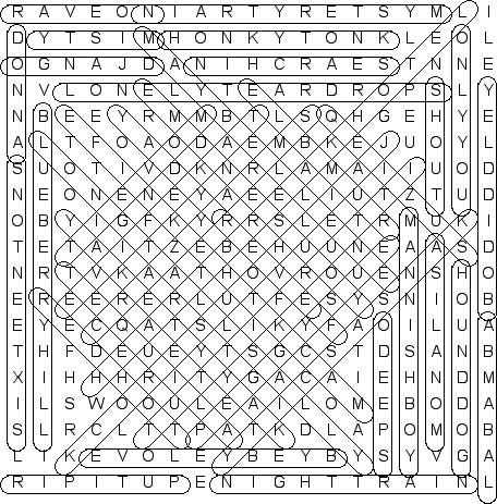 word search puzzle solution