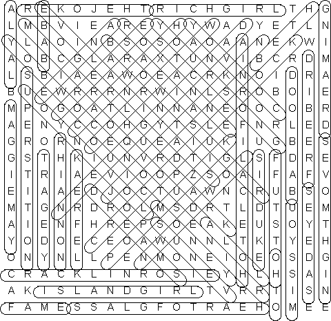 word search puzzle solution