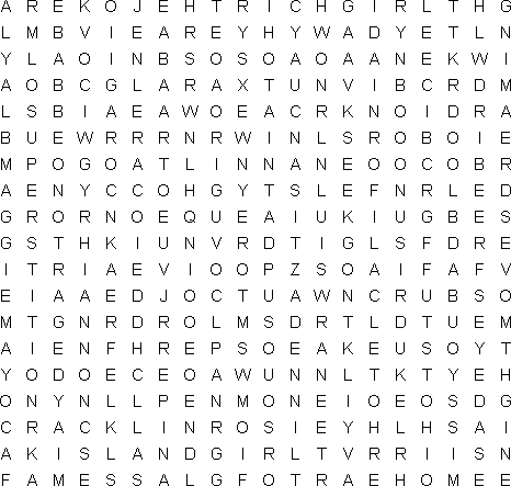 word search puzzle