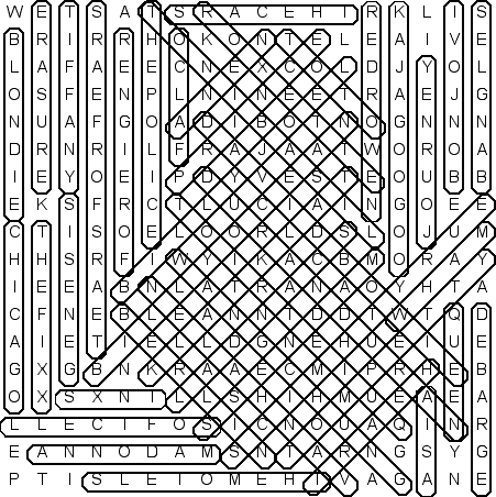 word search puzzle solution