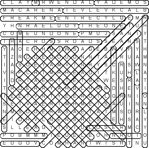 word search puzzle solution