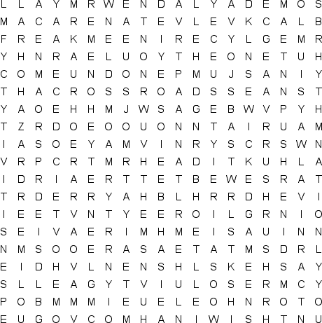 word search puzzle