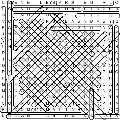 word search puzzle solution