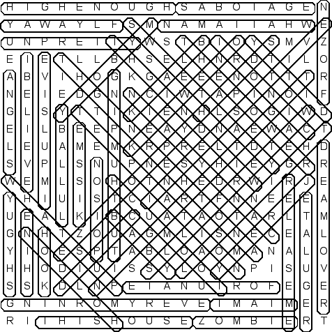 word search puzzle solution