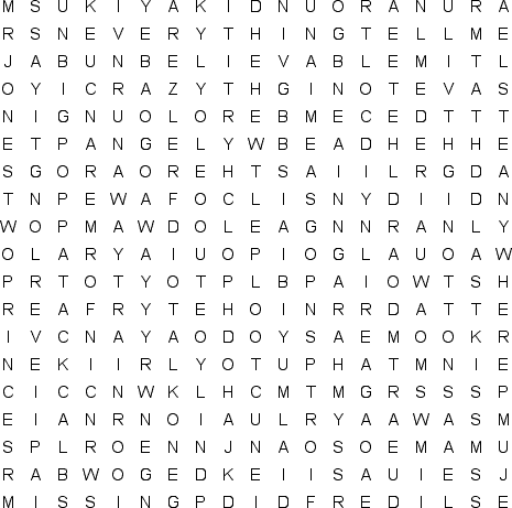 word search puzzle