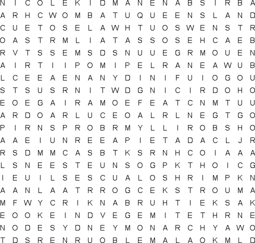 word search puzzle