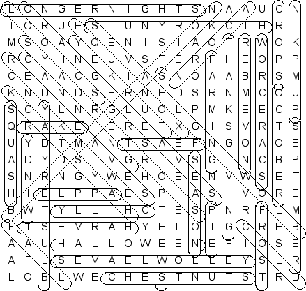 word search puzzle solution