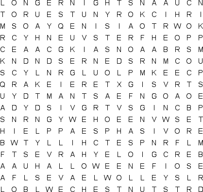 word search puzzle