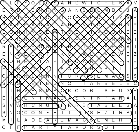 word search puzzle solution