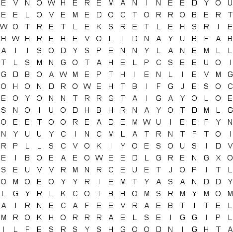 word search puzzle