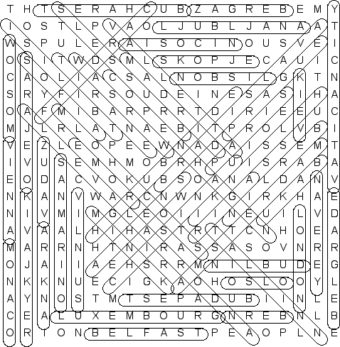 word search puzzle solution