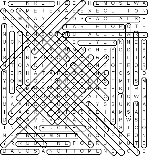 word search puzzle solution